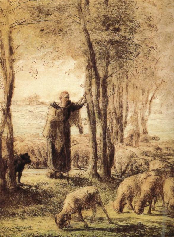  Shepherdess with dog and sheep